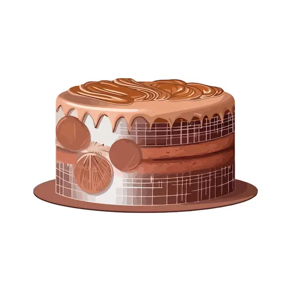 Изолированный Сладкий Шоколадный Десерт — стоковый вектор