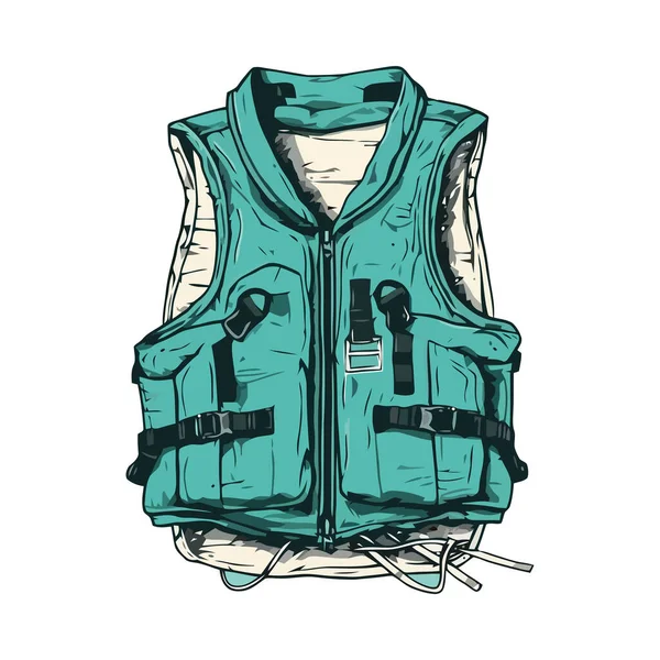 Life Vest Icon Equipment Protective Isolated — Stock Vector
