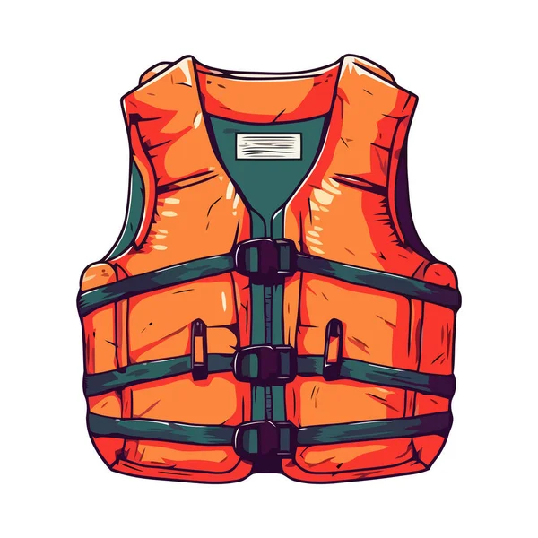 Summer Adventure Sailing Swimming Safety Gear Icon Isolated — Stock Vector