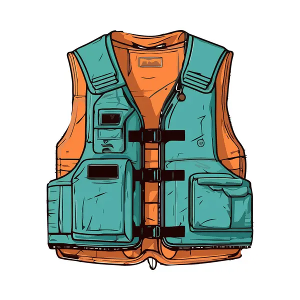 Life Jacket Water Activities Vest Icon Isolated — Stock Vector