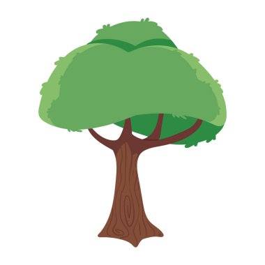 yeşil ağaç tasarım vektörü izole edildi