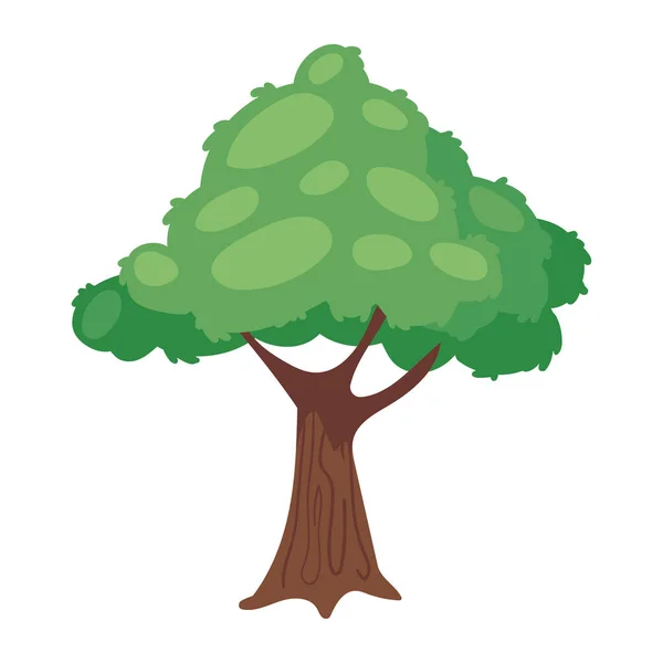 Vektor Ilustrasi Pohon Hijau Terisolasi - Stok Vektor