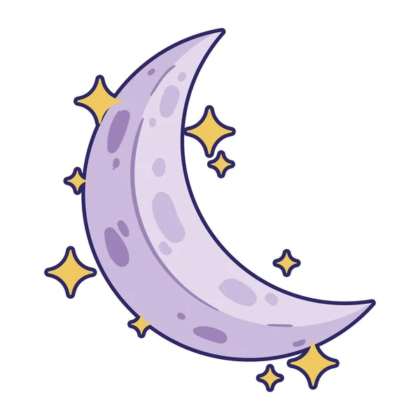 単離される紫色の月の設計ベクトル — ストックベクタ