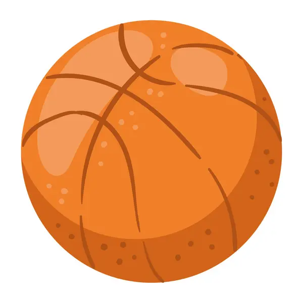 Conception Balle Basket Ball Vecteur Isolé — Image vectorielle