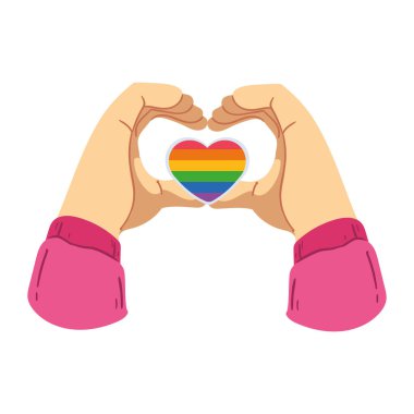 gurur lgbtq el vektörü izole