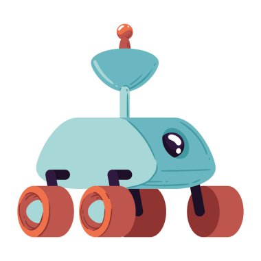 Mars gezgin tasarım vektörü izole edildi