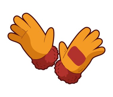 Sonbahar eldivenleri çizim vektörü izole