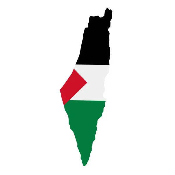 Palestine Kaart Illustratie Vector Geïsoleerd Rechtenvrije Stockillustraties