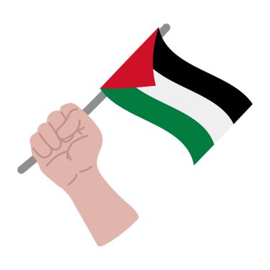 Filistin bayrağı tasarım vektörü izole edildi