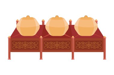 Gamelan reyong tasarım vektörü izole edildi