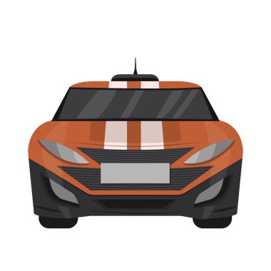 rali yarış arabası vektörü izole edildi