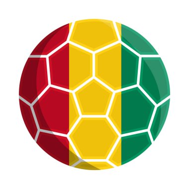 Afrika ülkeleri Gine futbol topu vektörünü izole etti