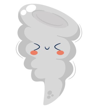 Hava kasırgası sevimli illüstrasyon vektörü