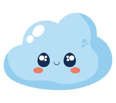 hava bulutu sevimli illüstrasyon vektörü