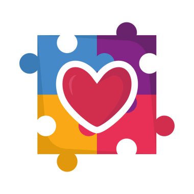 otizm bulmaca tasarımı illüstrasyon vektörü