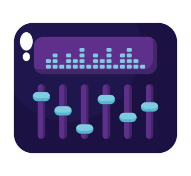 dj müzik karıştırıcı çizim vektörü