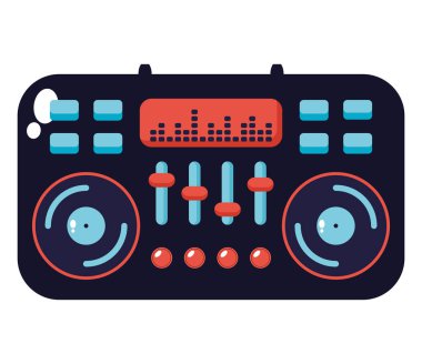 dj müzik eşitleyici illüstrasyon vektörü