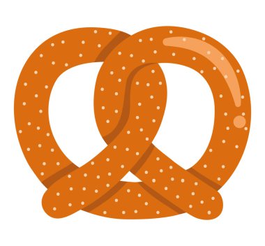 pretzel baked crunch illustration vector