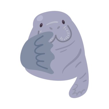 Deniz ayısı karikatürü izole edildi.