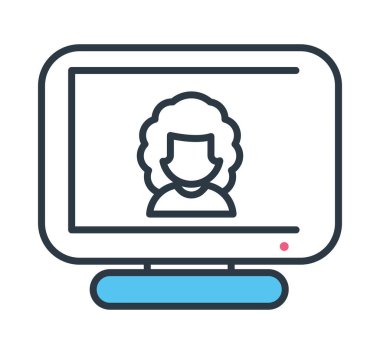 melez iş kadını ekranda izole edildi