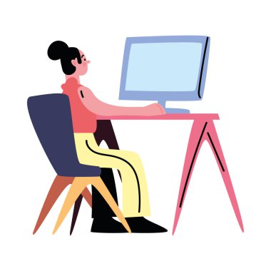 Evde dizüstü bilgisayarla çalışan bağımsız melez.