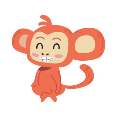 sevimli maymun komik hayvan soyutlanmış