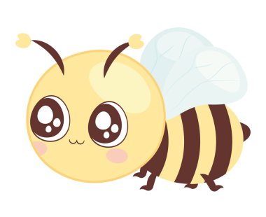 Uçan sevimli küçük arı yalnız.