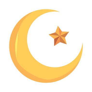 Arap hilal ve yıldızı izole