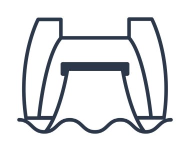 Köprü şehir altyapısı izole edilmiş simge