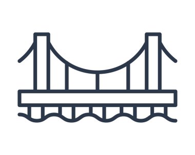 Köprü şehir altyapısı izole edilmiş simge