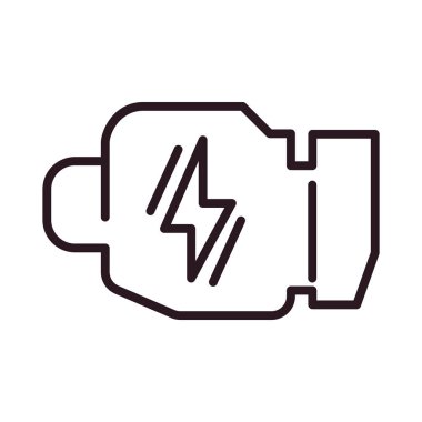 elektrikli araba şarjı izole edilmiş tasarım