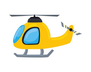 emoji ulaşım helikopter çizgi filmi izole edildi