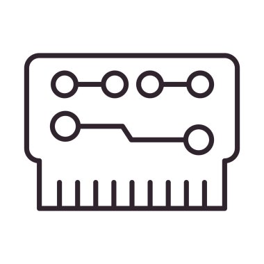bilgisayar çipi elektronik sistemi izole edilmiş simge