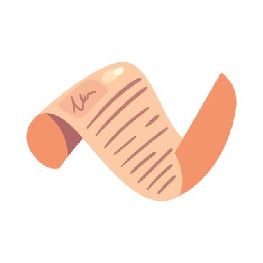 Kağıt parşömen şiiri izole tasarım