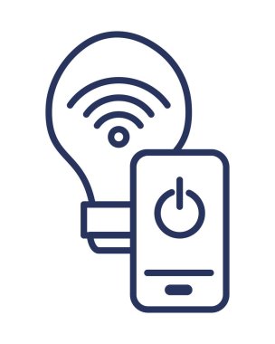 ışık akıllı ev izole çizgi simgesi