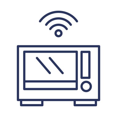 mikrodalga uygulama simgesi izole edilmiş tasarım