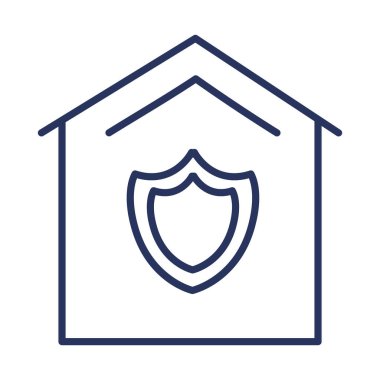 akıllı ev izole satır simgesi