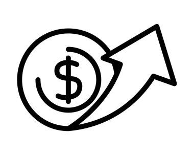 para büyüme ok simgesi satırı izole edildi