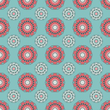 Süssüz vektör deseni. Halk sanatı tarzı kaleyidoskopik arkaplan yineleniyor. 