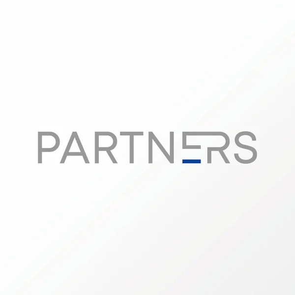 Egyszerű Egyedi Betű Vagy Szó Partnerek Kreatív Kép Grafikus Ikon — Stock Vector