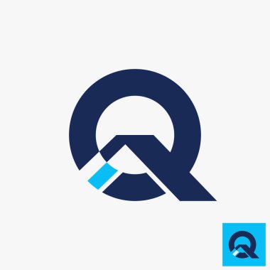 Basit ve benzersiz bir harf veya Q yazıtipi, yaratıcı daire çizgisi grafik simgesi logo tasarımı, soyut konsept vektör stoku. Tipografi veya monogramla ilgili sembol olarak kullanılabilir