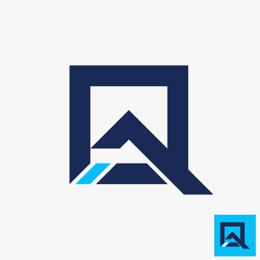 Yaratıcı dikdörtgen kare grafik simgesi logo tasarımı konsept vektör stoğundaki basit ve benzersiz bir harf veya Q yazı tipi. Tipografi veya monogramla ilgili sembol olarak kullanılabilir