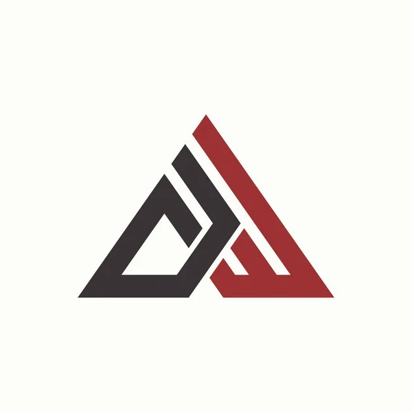 Egyszerű Egyedi Betű Vagy Szó Vagy Betűtípus Háromszög Vonal Kép — Stock Vector