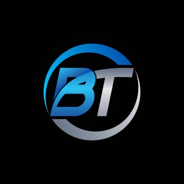 Harf ya da kelime BT 'siz serif italik yazı tipi ile hızlı hareket et, yaratıcı premium grafik grafik logo tasarımı soyut konsept serbest vektör stoku gibi. Başlangıç sporu veya yeşille ilgili