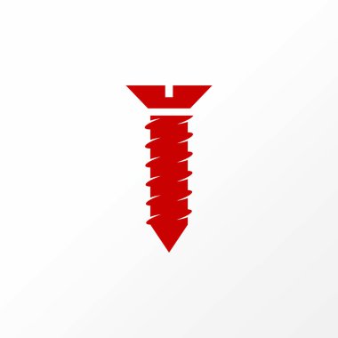 Logo tasarımı grafiksel konsept yaratıcı soyut premium serbest vektör stoku basit kesme ile benzersiz vida. Tamirat atölyesiyle ilgili.