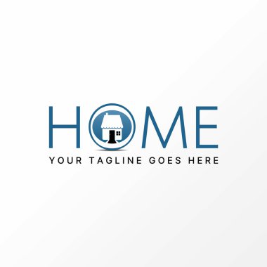 Logo tasarımı grafik konsepti soyut premium serbest vektör stoksuz harf HOME yazı tipi içinde ev ile birlikte. Tipografi gayrimenkulleriyle ilgili
