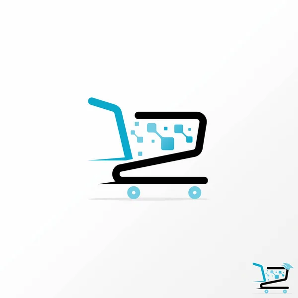 Logo Conception Graphique Concept Créatif Abstrait Vecteur Premium Stock Chariot — Image vectorielle