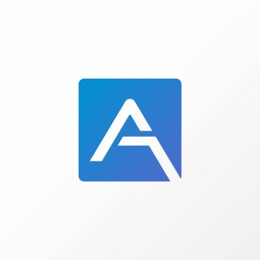 Logo tasarımı grafiksel konsept soyut premium vektör hisse senedi işaret harfinin baş harfi kesilmiş dikdörtgen blok üzerindeki yazı tipi. Monogram tipografisi ile ilişkili