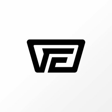 Logo tasarımı grafik konsepti soyut premium vektör işareti ilk harf FR veya RR font klasik amblemi. İlgili monogram tipografi rozeti