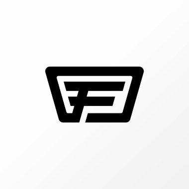 Logo tasarımı grafiksel konsept soyut premium vektör stok işareti ilk harf F font klasik çizgi amblemi monogram tipografi rozeti ile ilişkilidir